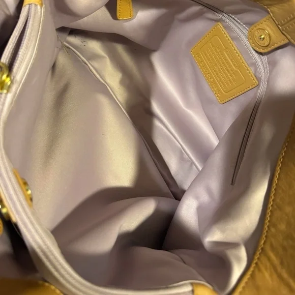 Coach Madison Gathered Leather Satchel | Tan | Gold Hardware | Shoulder Bag - Picture 7 of 13